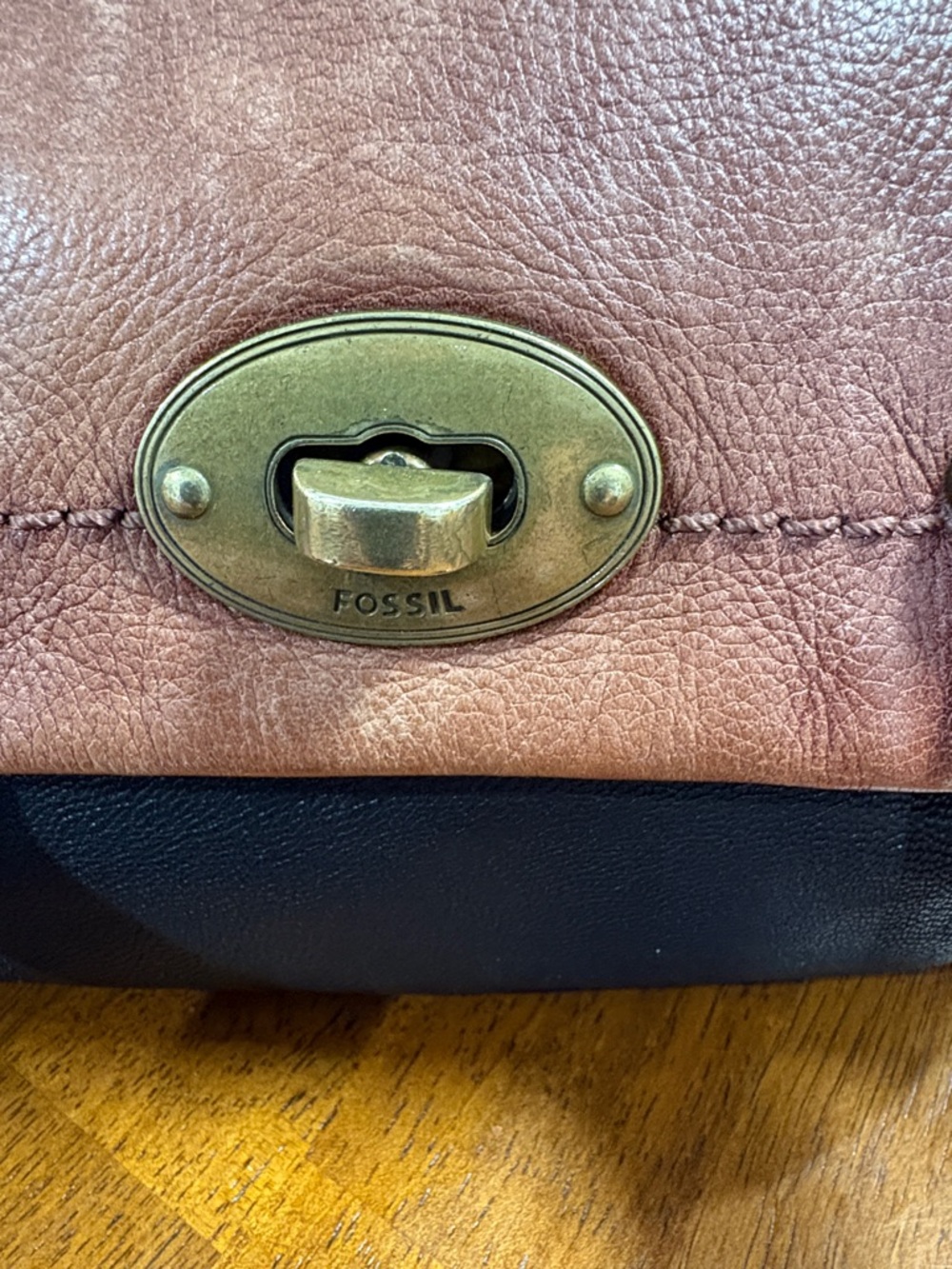 FOSSIL Brown Leather Crossbody Messenger Bag - Unbranded - Picture 6 of 6